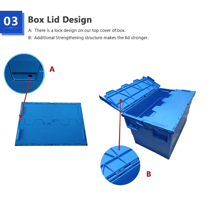 Nestable 600X400mm Plastic Moving Boxes